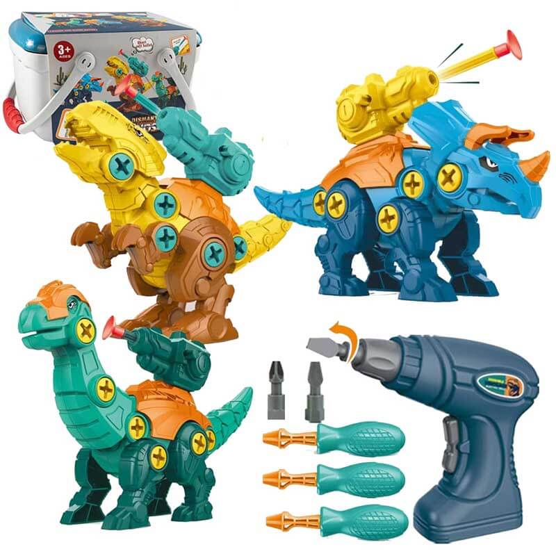 Fidtoy Kit de Démontage Dinosaure pour Enfants 3-8 Ans | Jouets Dinosaures à Construire Éducatifs STEM