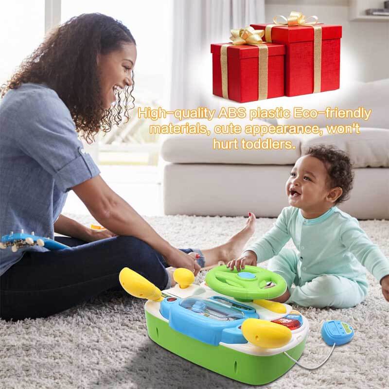 Fidtoy Toddler Steering Wheel Toy – Interactive Driving & Music for 12+ Months