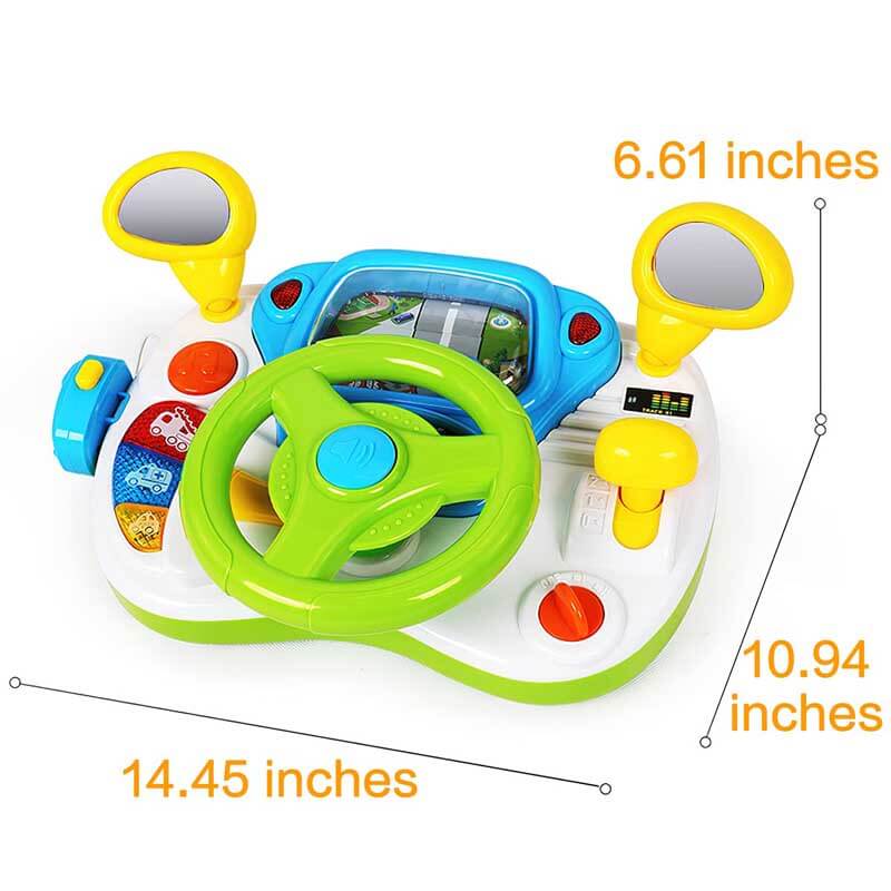 Fidtoy Toddler Steering Wheel Toy – Interactive Driving & Music for 12+ Months