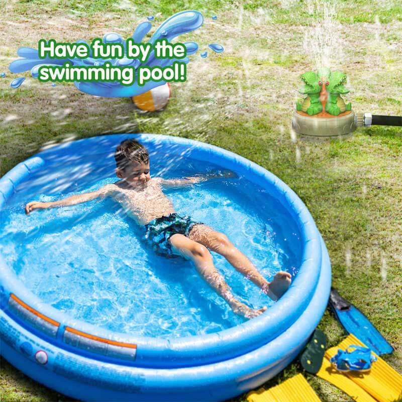 Fidtoy Dinosaur Water Sprinkler Toy for Kids Outdoor Summer Fun