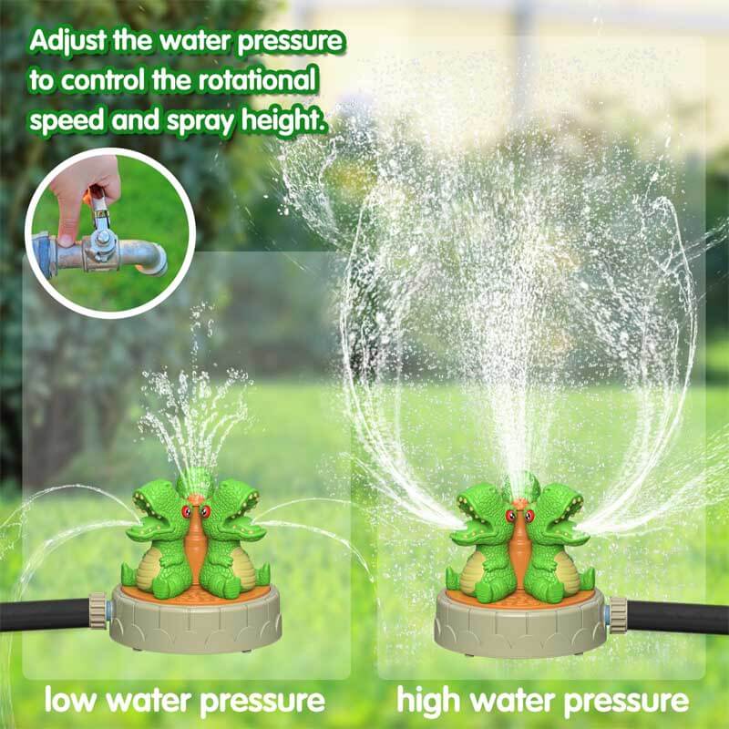 Fidtoy Dinosaur Water Sprinkler Toy for Kids Outdoor Summer Fun