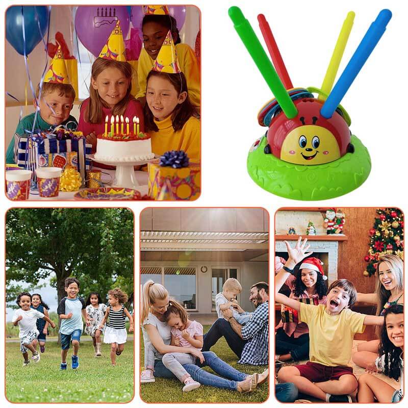 Ladybug 2-in-1 Jumping Toss ToyFidtoy Musical Jump and Toss Ladyfly Fun Toy – 2-in-1 Indoor & Outdoor Active Play for Kids 5-7