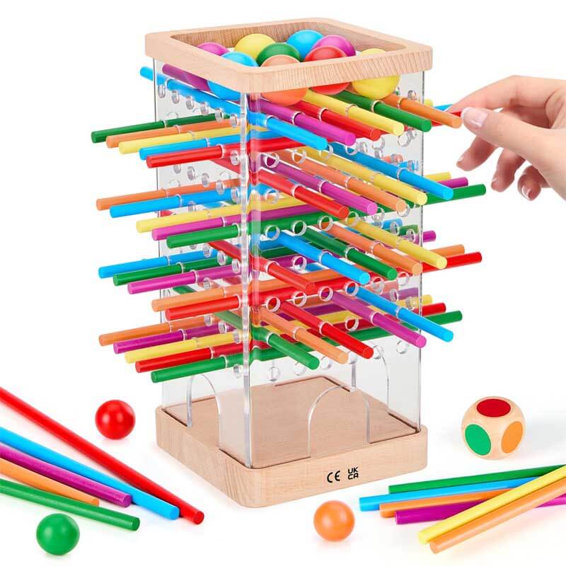 Fidtoy Montessori Wooden Board Game for Kids 3+ Educational Counting & Strategy Toy