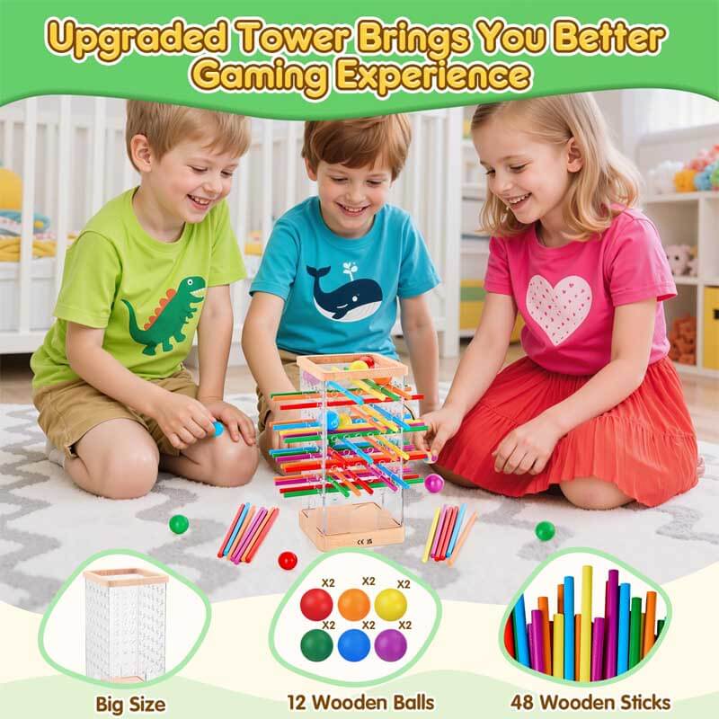 Fidtoy Montessori Wooden Board Game for Kids 3+ Educational Counting & Strategy Toy