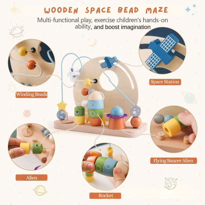 Wooden Space Bead Maze