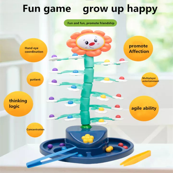 Fidtoy Shaking Sunflower Interactive Learning Toy – Balancing Bead Game for Kids