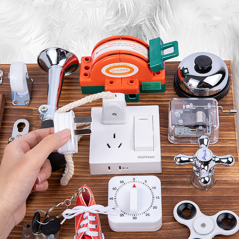 Montessori Early Education Teaching Aids Carbonized Busy Board