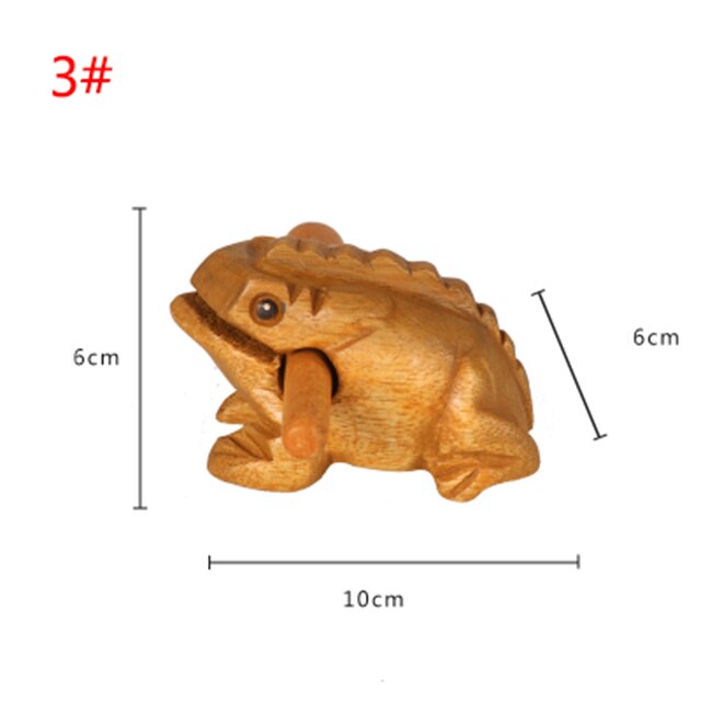Frog Guiro Percussion Musical Instruments Wooden Croaking Frog