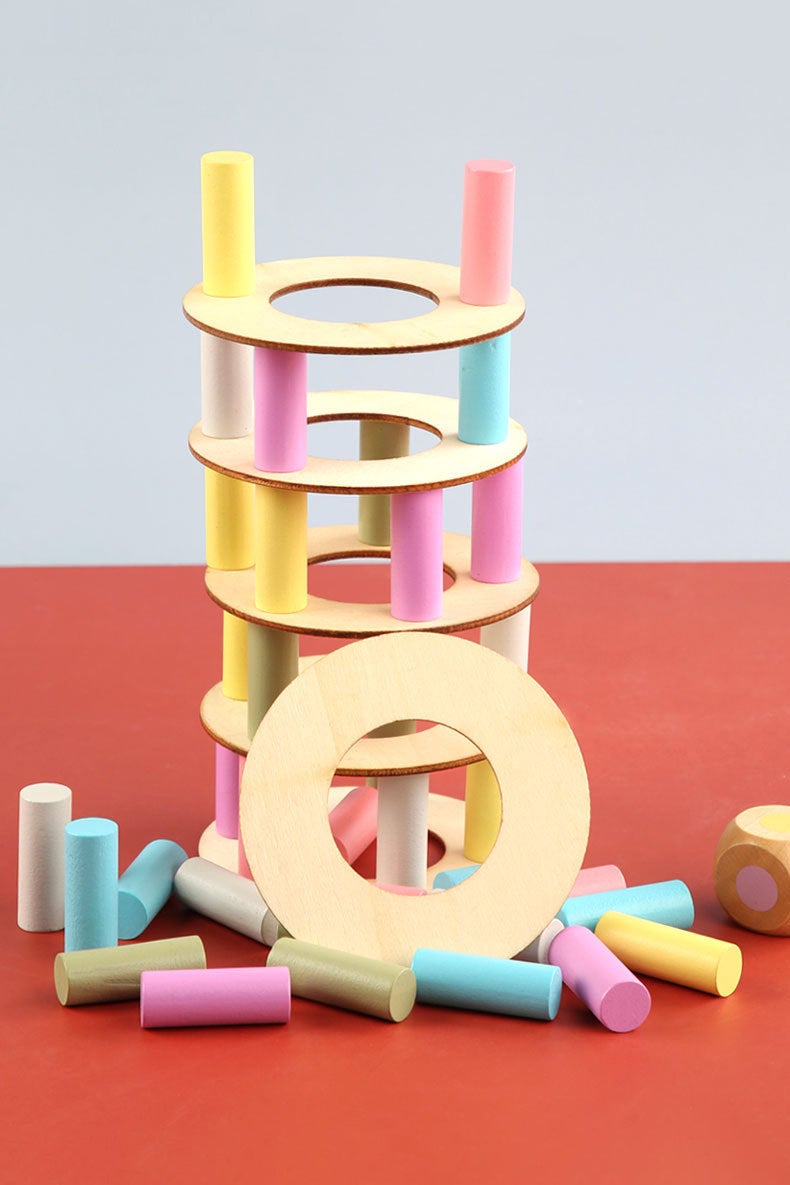 Wooden Tower Stacking Montessori Toy