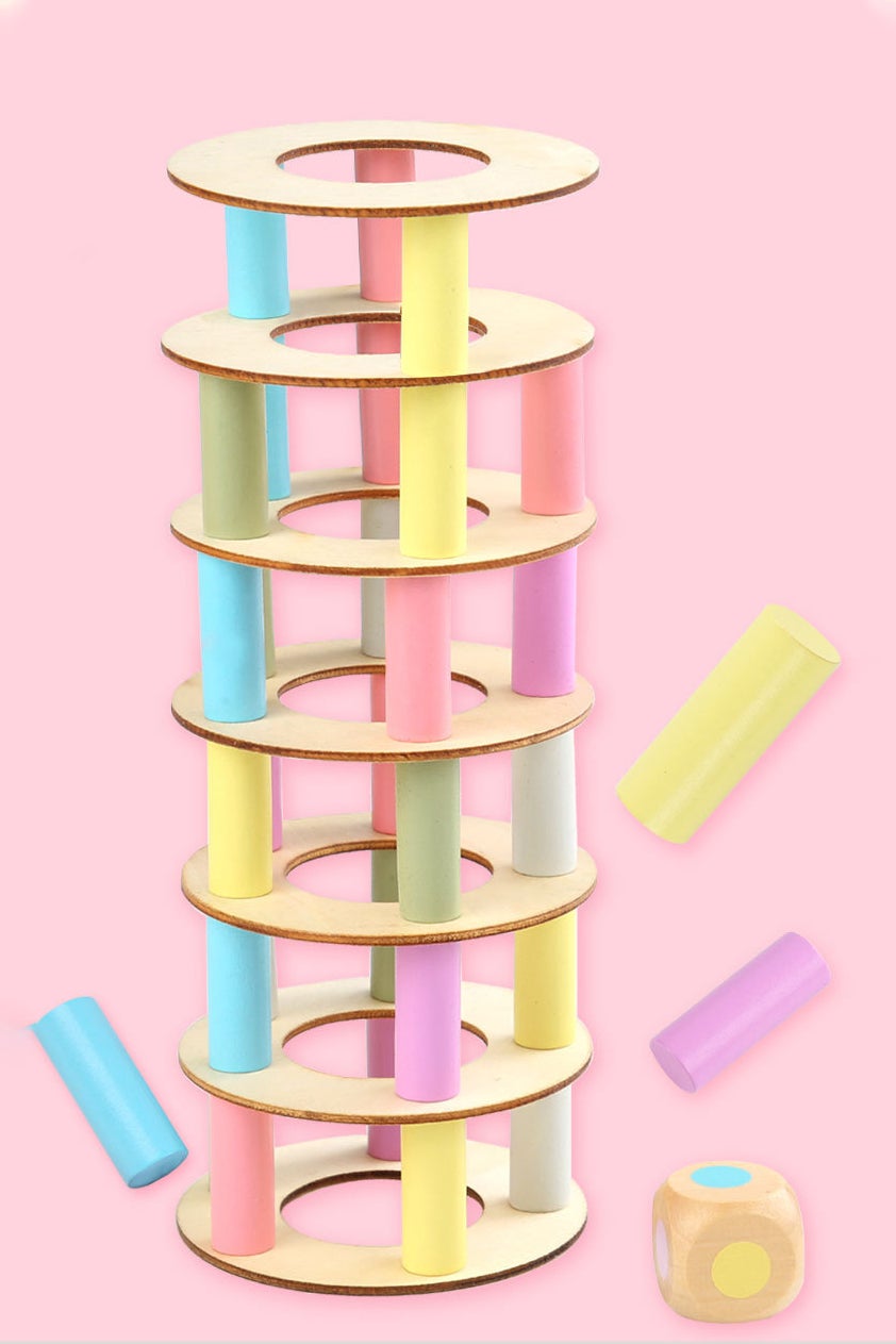 Wooden Tower Stacking Montessori Toy