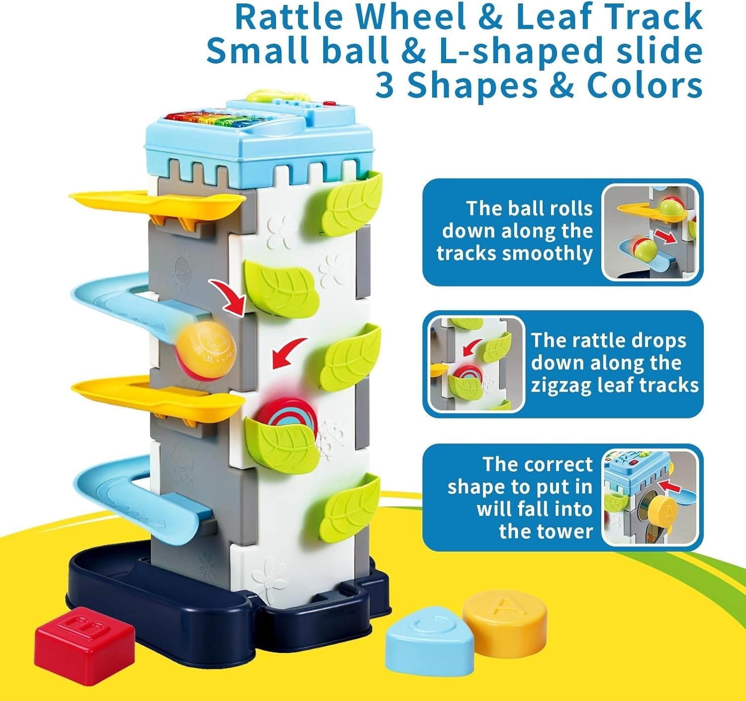 Baby Piano Slide and Seek Ball Run Track For Toddler - 303