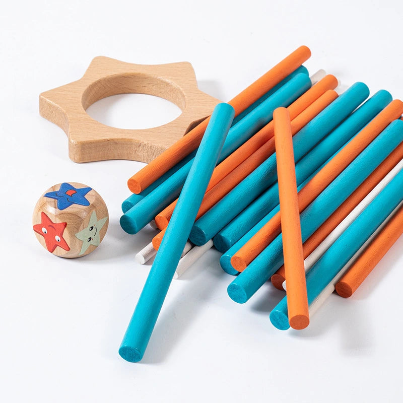 Montessori Wooden Balancing Sticks Game for Toddlers – Fine Motor Skill Educational Toy