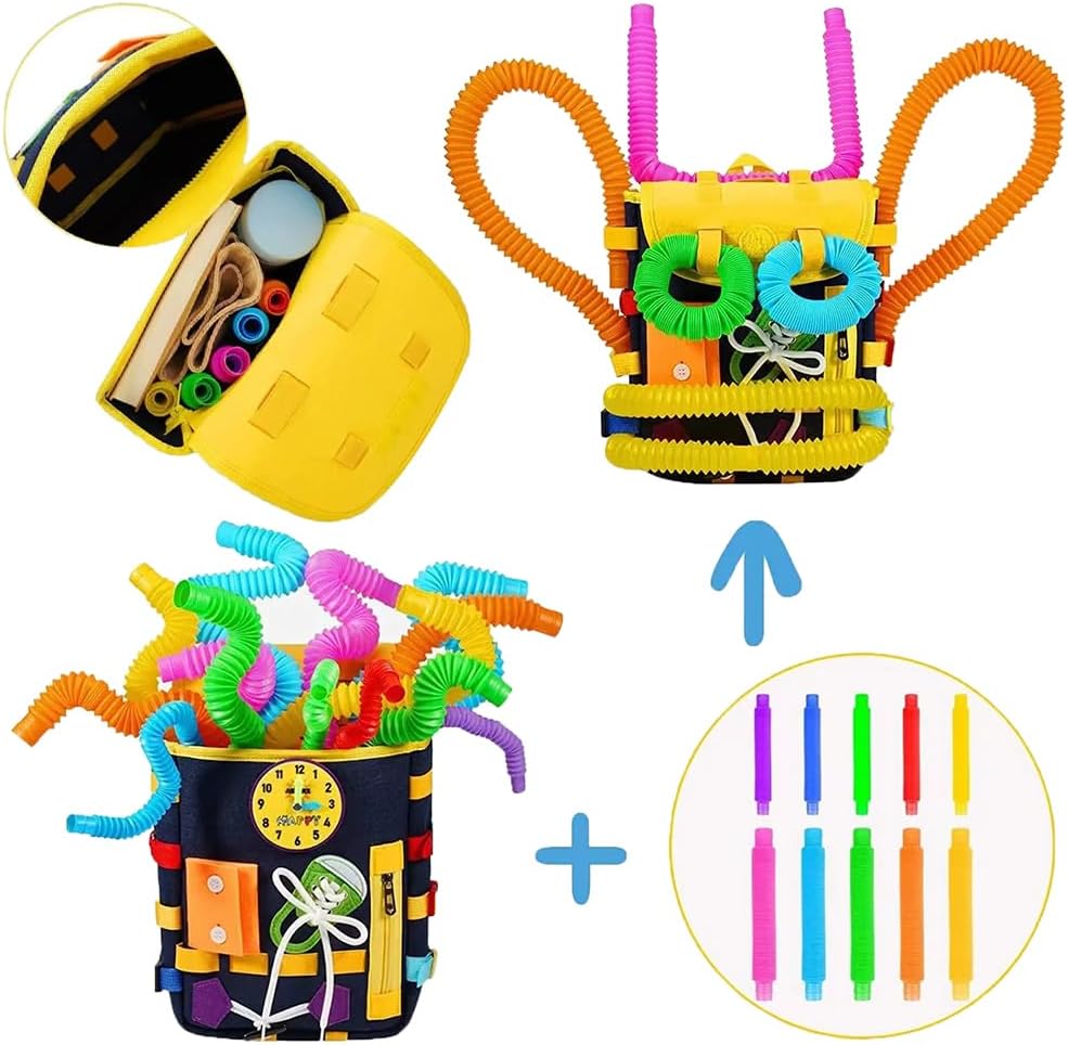 Toddler Busy Learning Kit with Pop Tubes Backpack - 926