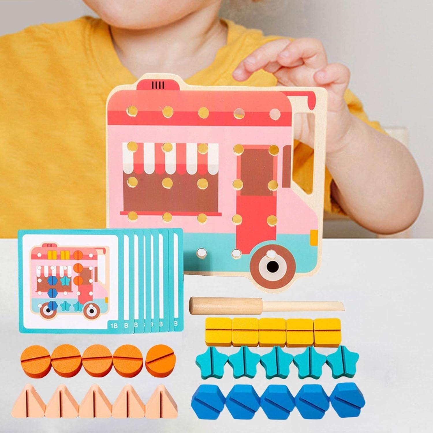 Shape Screw and Nut Combination Wooden Kit - 672