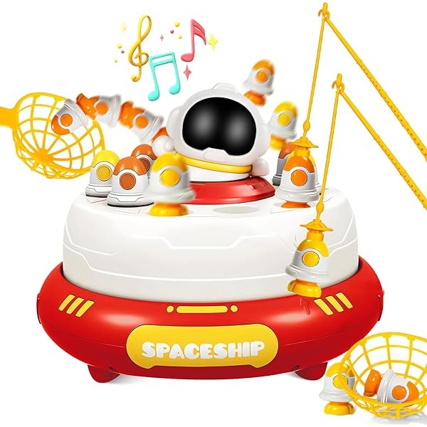2in1 Magnetic Fishing and Catching Rocket Launcher Turntable - 145