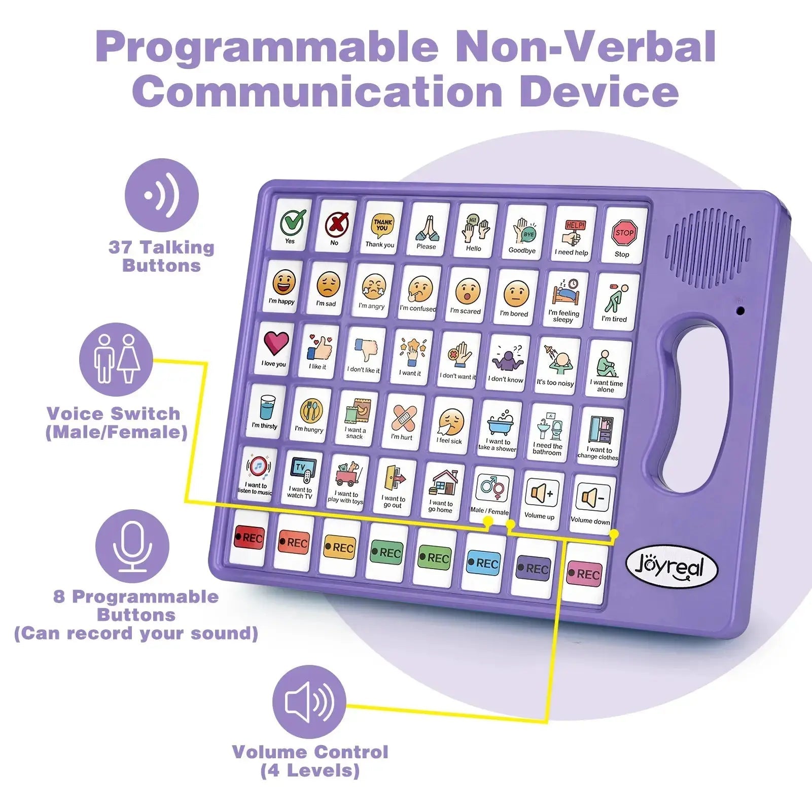 Fidtoy AAC Communication Device for Autism - Bilingual Speech Aid for Toddlers
