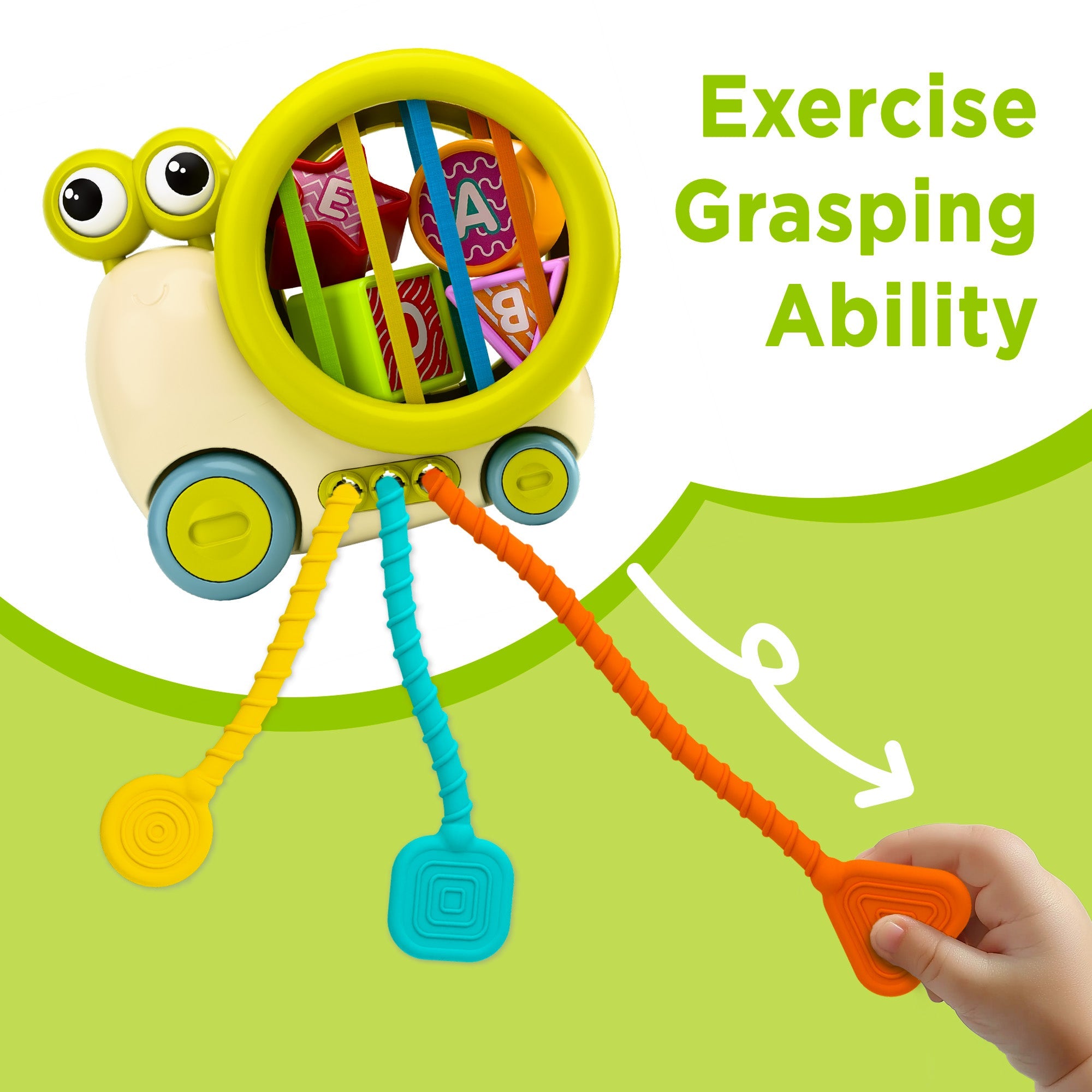 Baby Snail Activity Cube, Toddler Montessori Toys