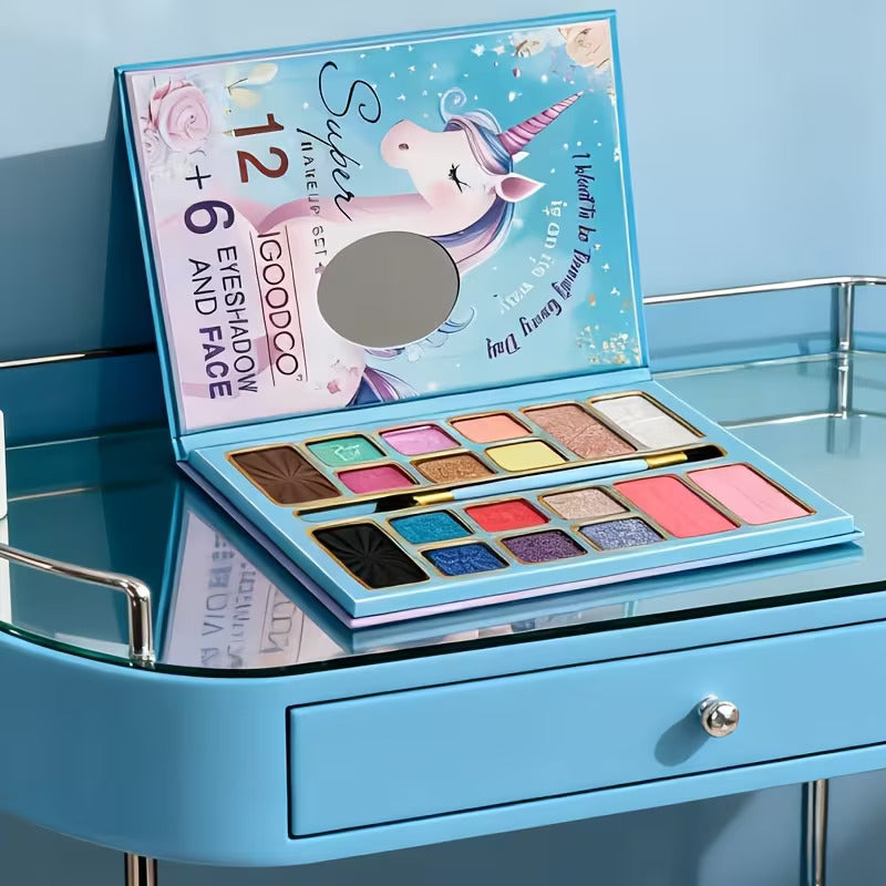 Unicorn Childern's Makeup Eye shadow and Face 18 pieces - 227
