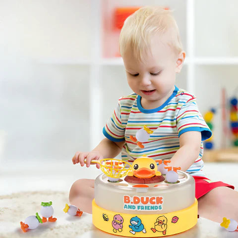 Fidtoy Duck Catching Game with Music Lights and Jumping Eggs