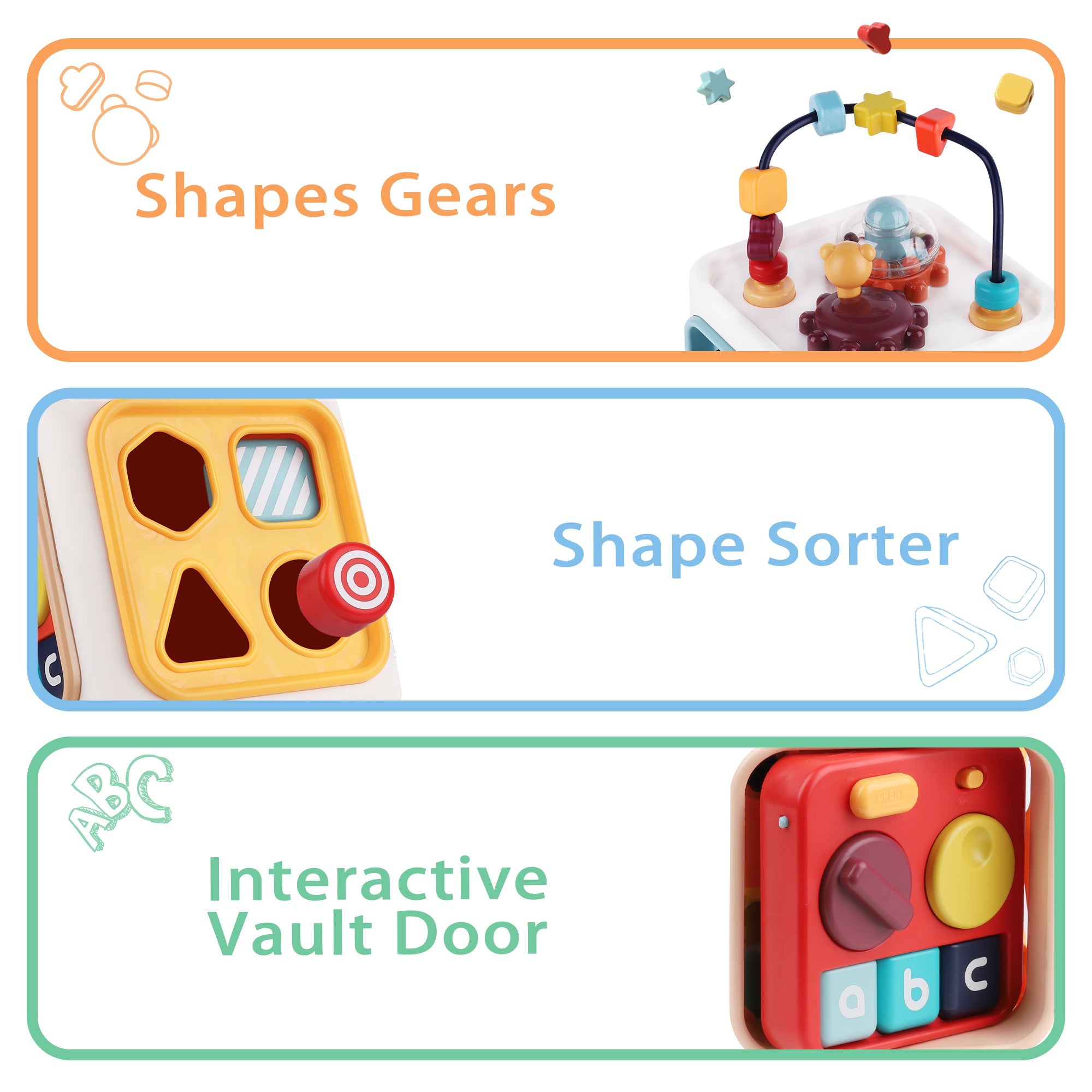 Fidtoy 6 in 1 Activity Cube for Babies and Toddlers