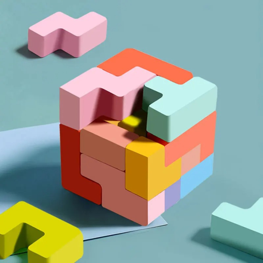 Fidtoy Wooden Stacking Puzzle Toy