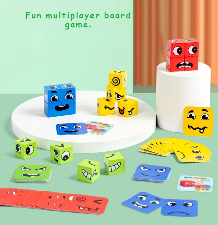 Silly face race game- Eco-Friendly Wood Game