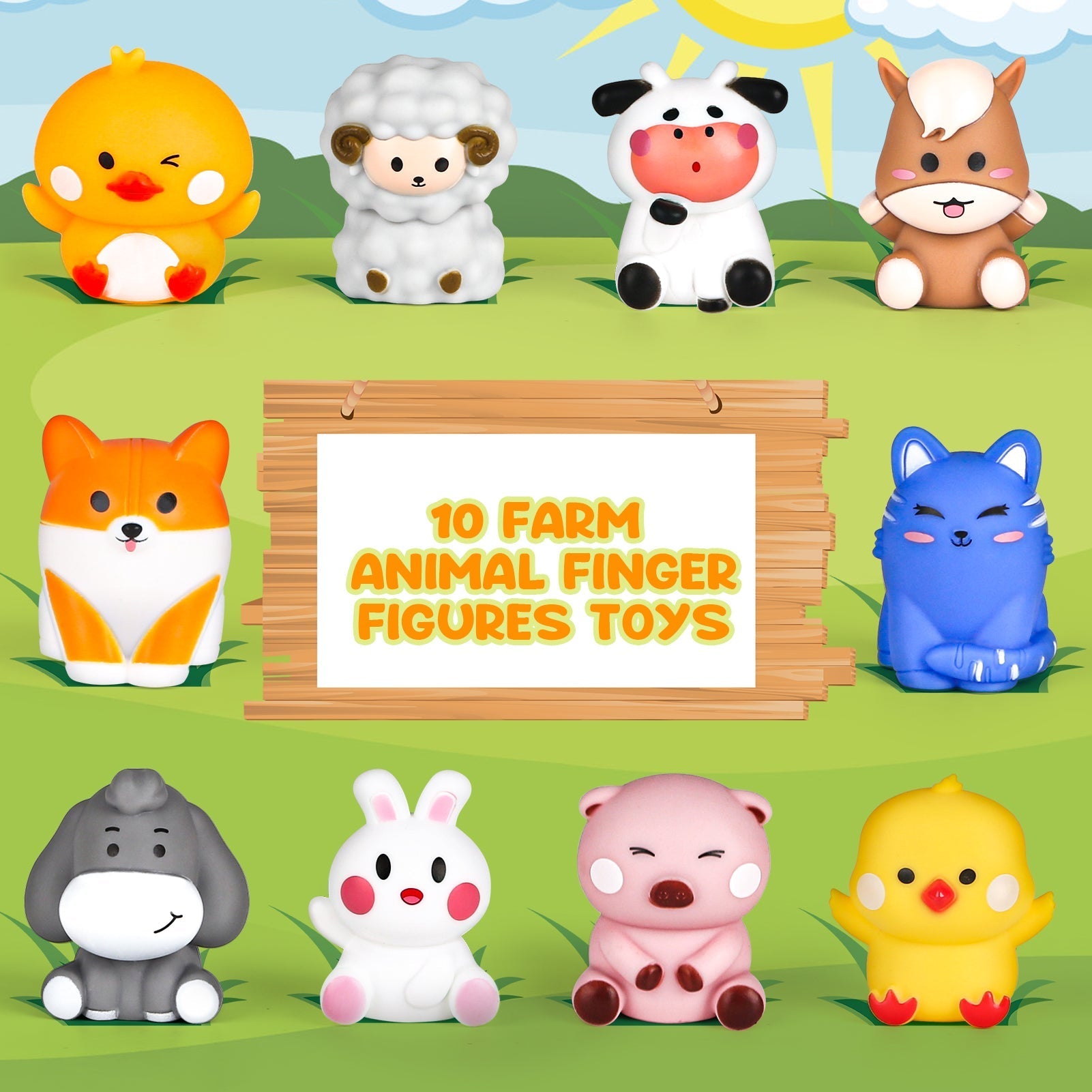 Fidtoy Farm Animal Learning Play Set