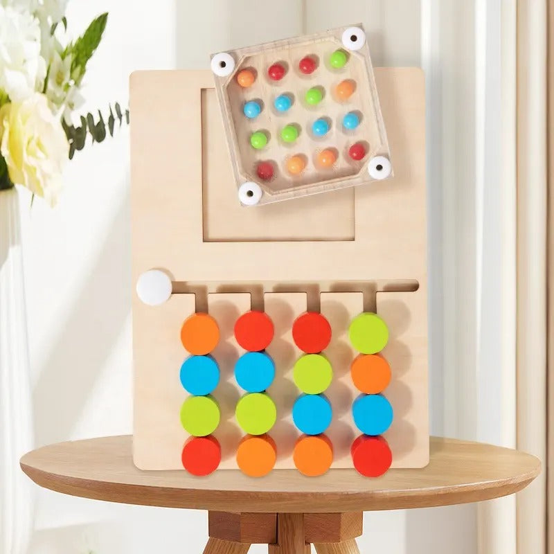 Juego de madera de lógica de cuatro colores - 559