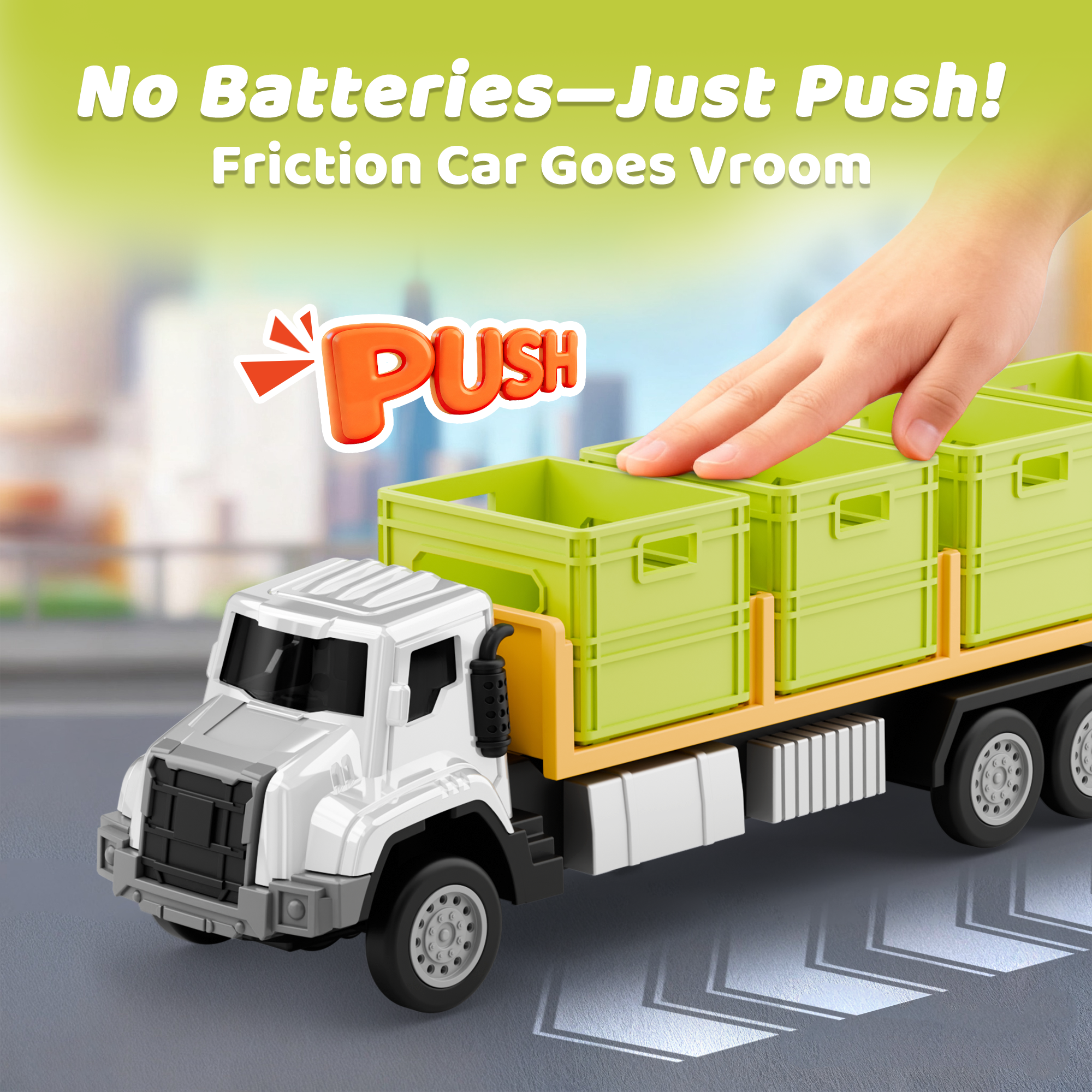 Kids Friction Food Transport Truck Toys