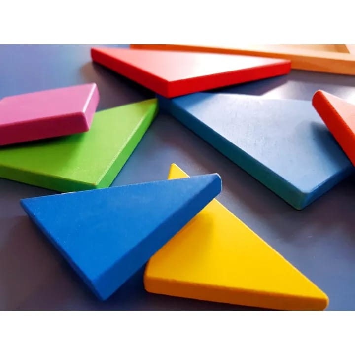 Wooden Tangram Intelligence Puzzle 7 Pieces - 965