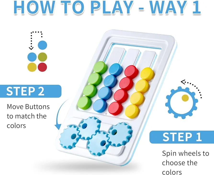 2in1 Four Color Matching Gear Pattern Logic Game - 006