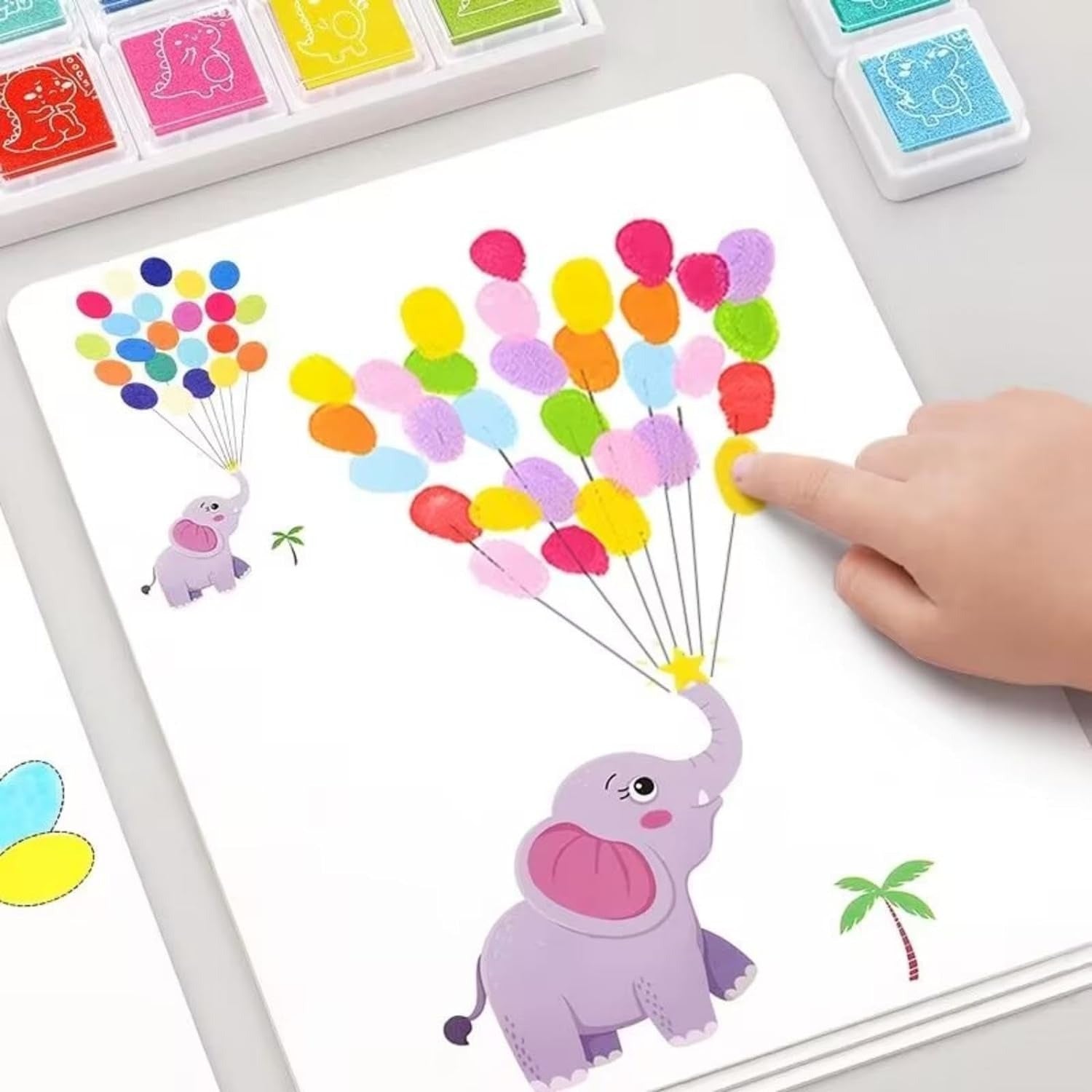 DIY Creative Finger Painting Doodle Art Book Kit - 24 Colors