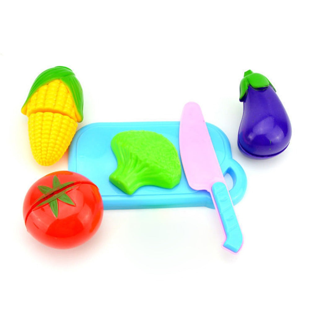 Vegetable Cutting Play Set with Knife Board - 12 Pieces