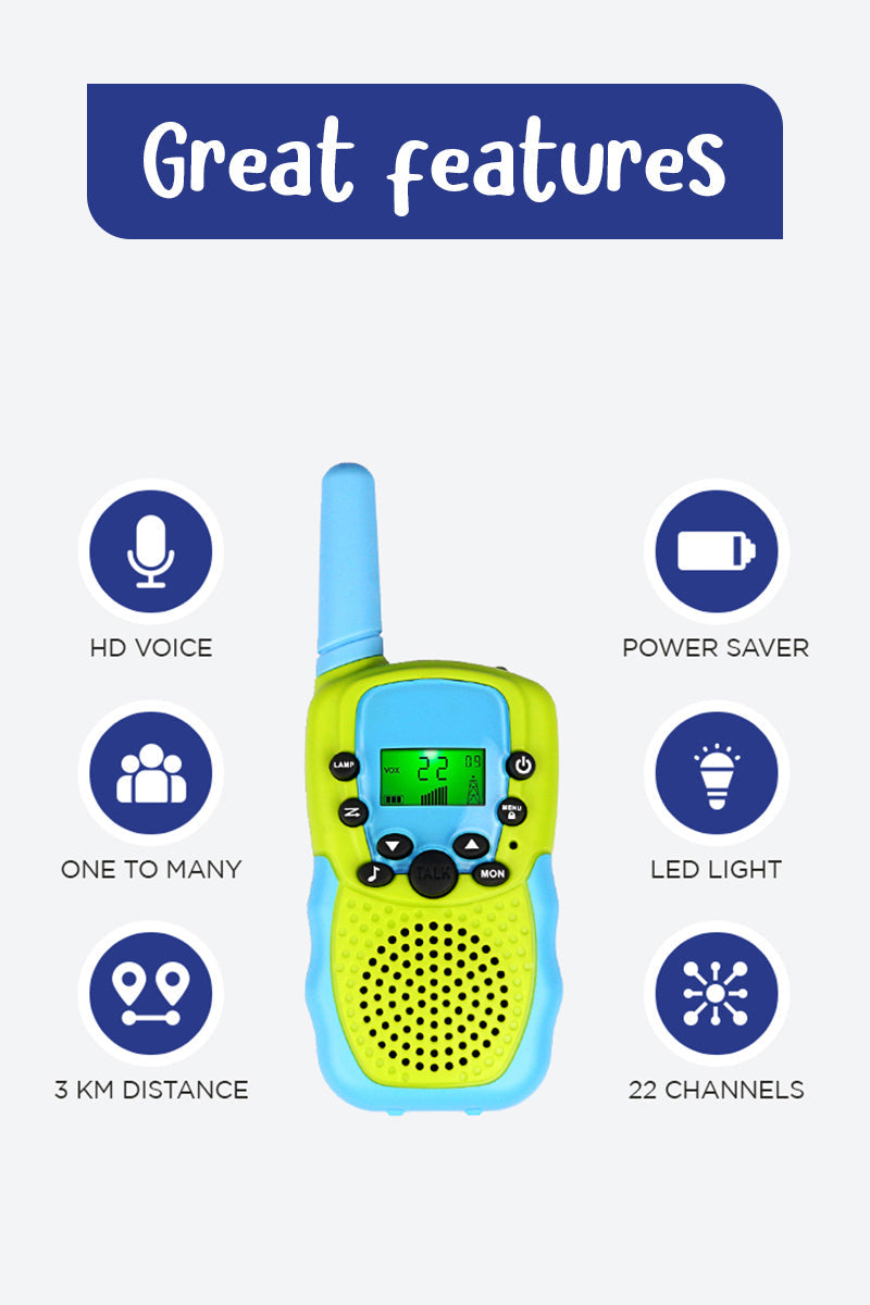 Talkie-walkie pour enfants (lot de 3)