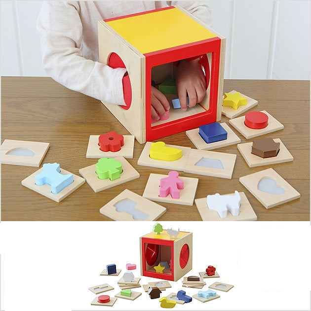Montessori Sensory Touch Feel and Guess Activity Box