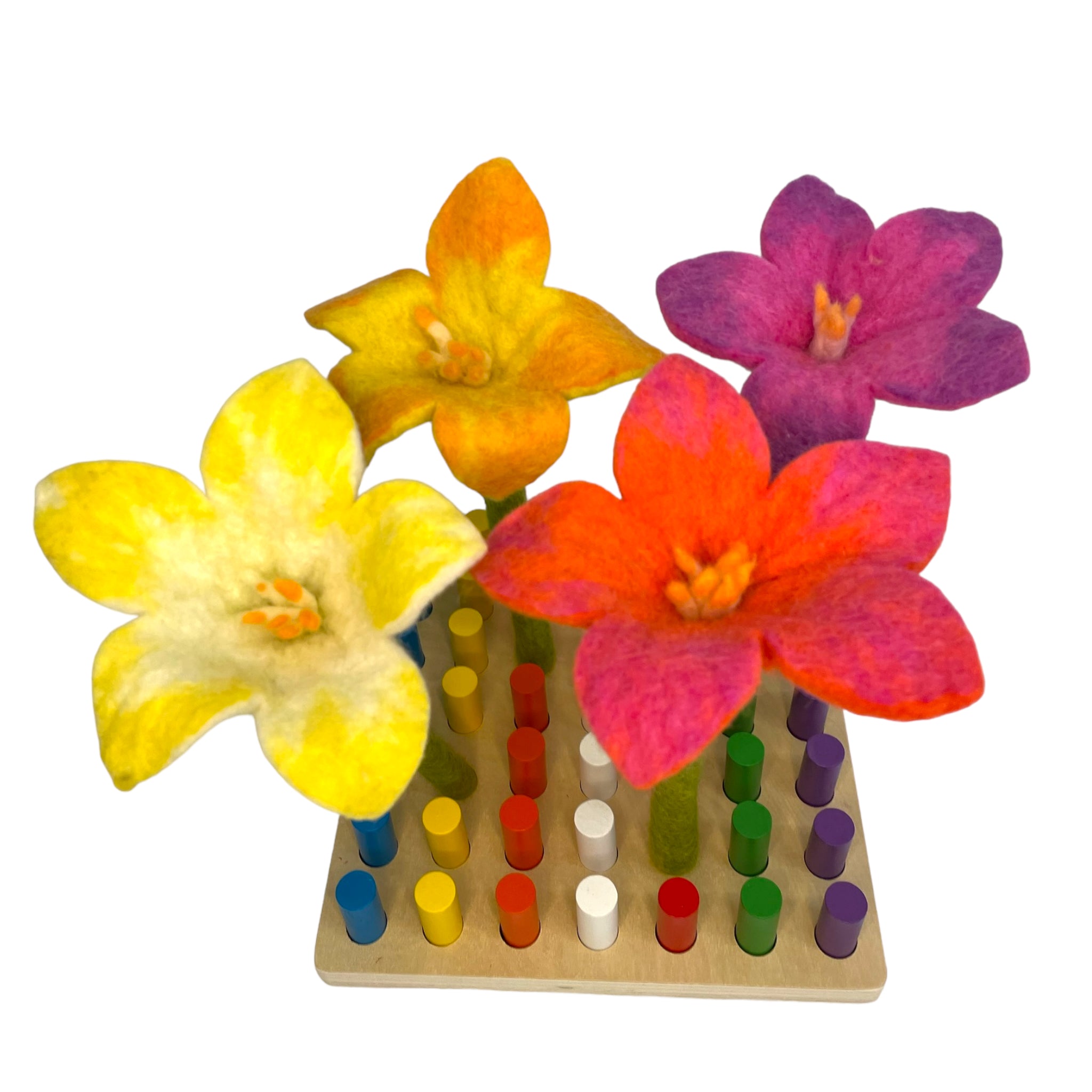 Montessori Felt Flowers Bouquet Toddler Sensory Play Toy