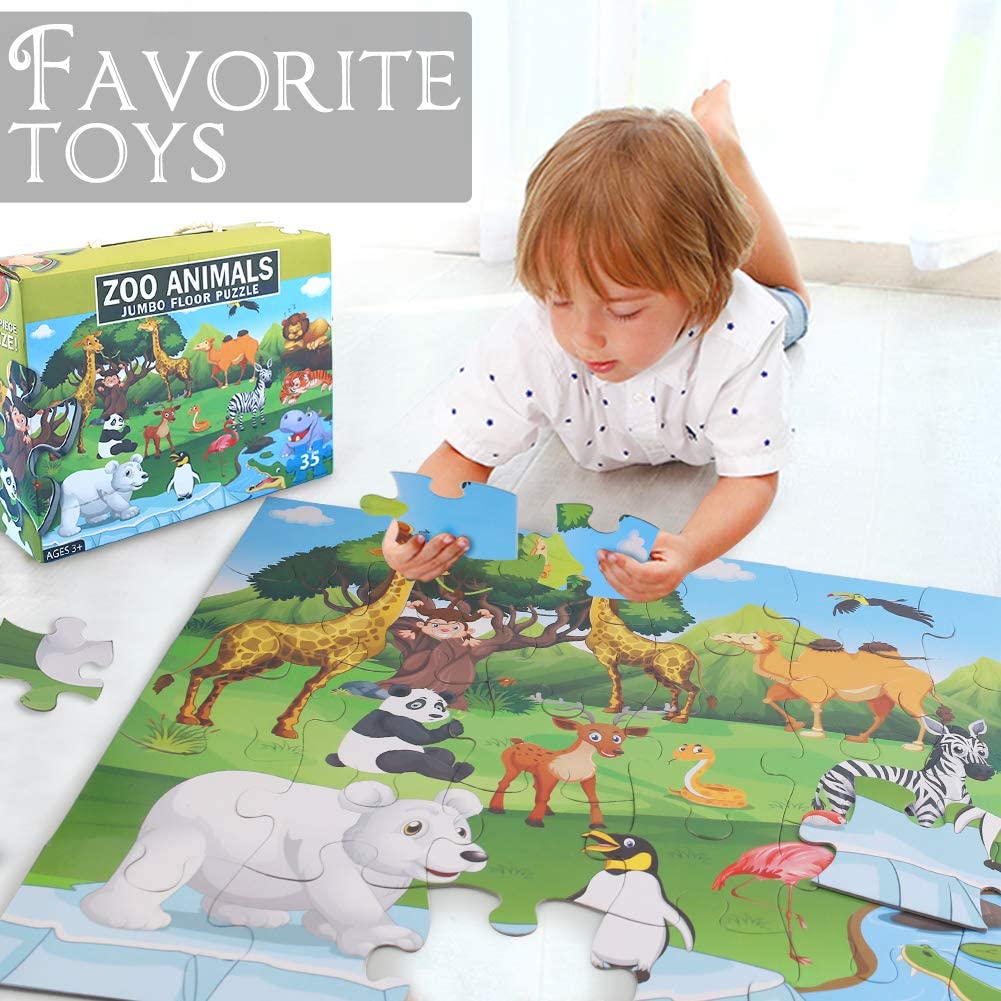 Zoo Animal Jumbo Floor Puzzle