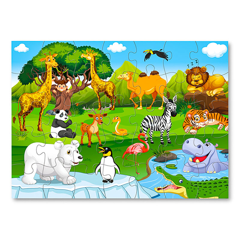 Zoo Animal Jumbo Floor Puzzle
