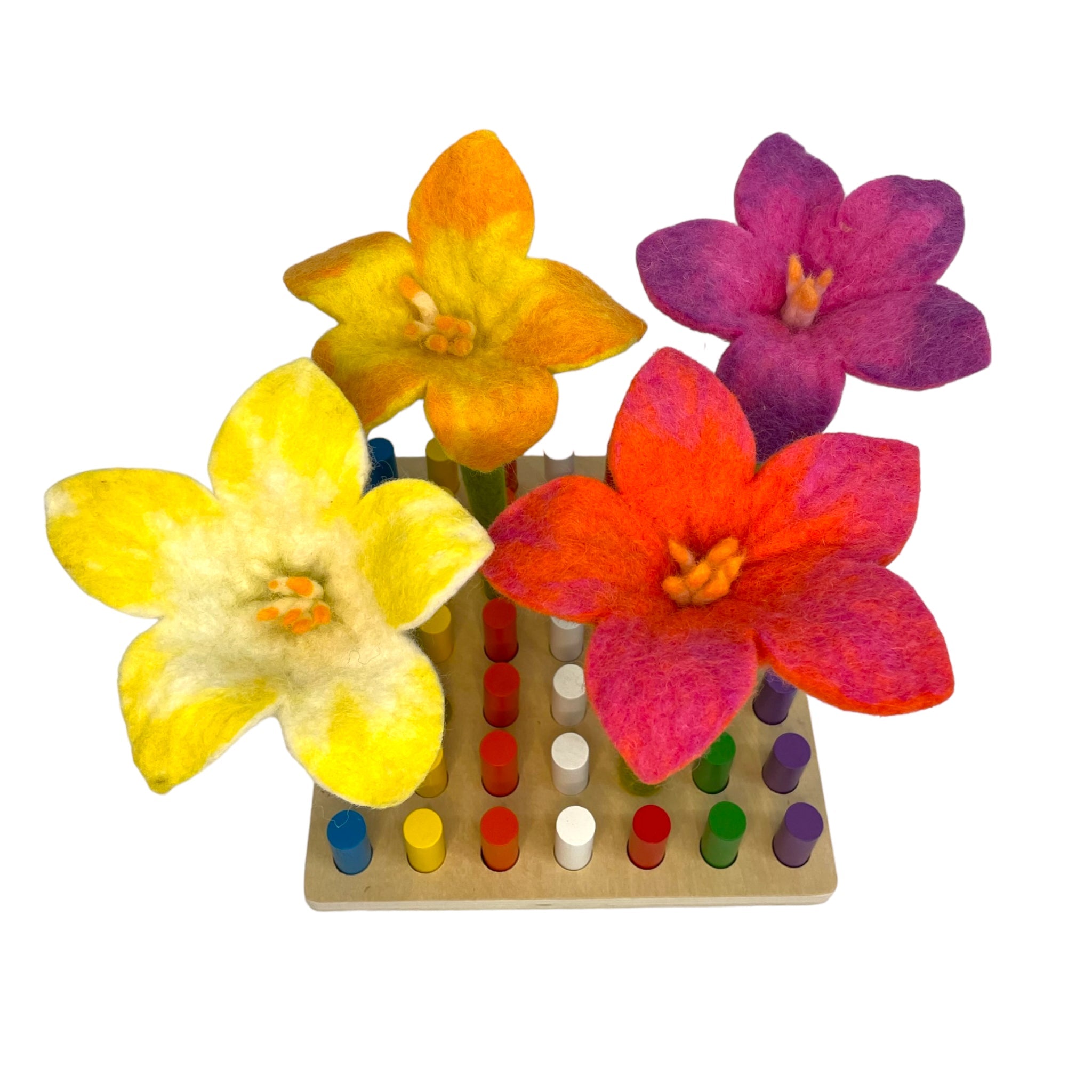 Montessori Felt Flowers Bouquet Toddler Sensory Play Toy