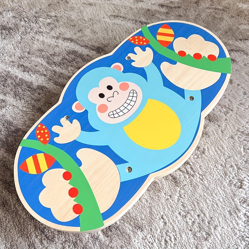 Wooden Balance Board for Kids' Fun and Development