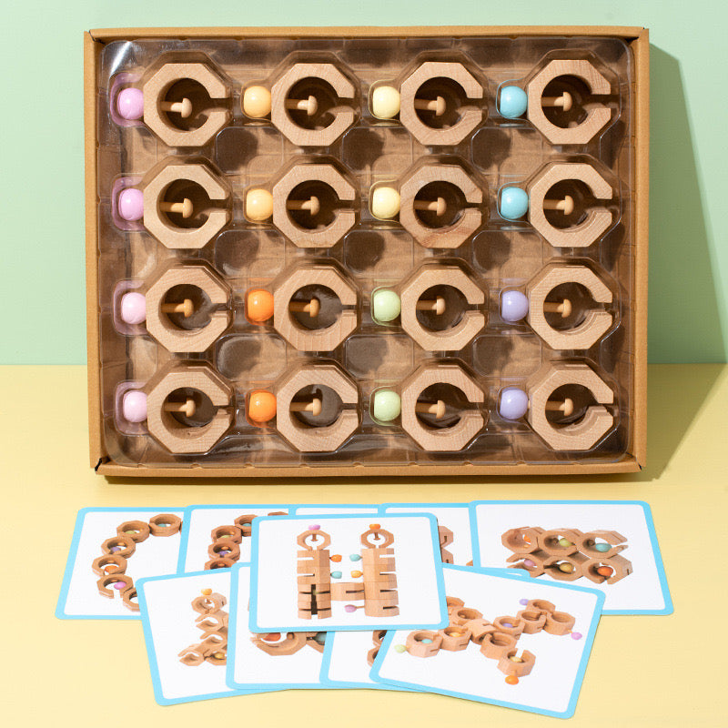 Wooden Creative Game with Cards - Open Ended Play Toys