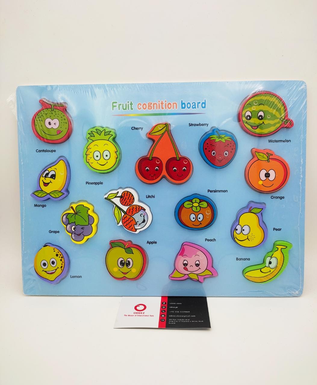 3D Fruits Cognition Wooden Board