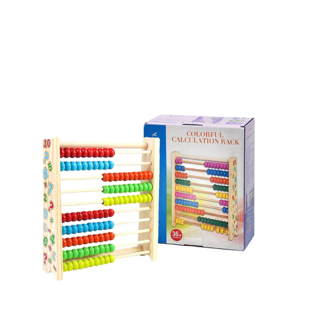 Wooden Number Colorful Abacus Calculation Rack - 205