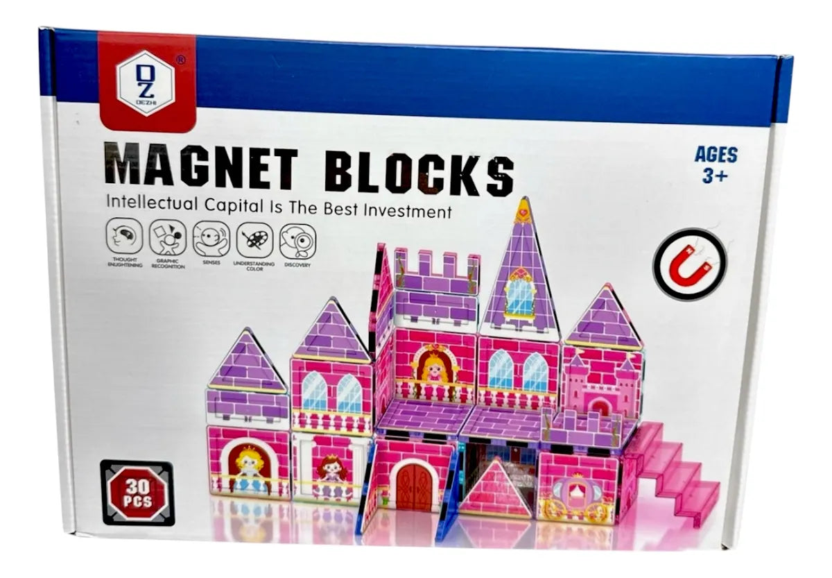 STEM Castle Magnetic Tiles Construction Blocks 30 pieces - 79A