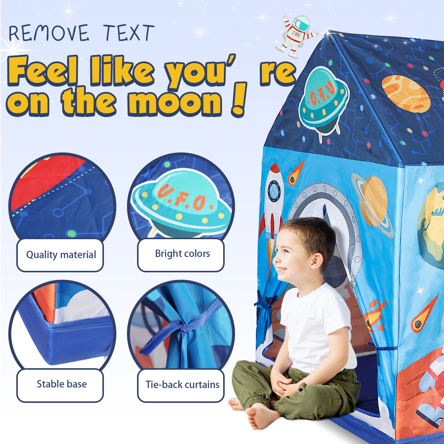 Fidtoy Space Play Tent for Kids Indoor Playhouse Hideaway