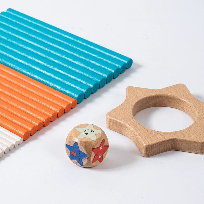 Montessori Wooden Balancing Sticks Game for Toddlers – Fine Motor Skill Educational Toy
