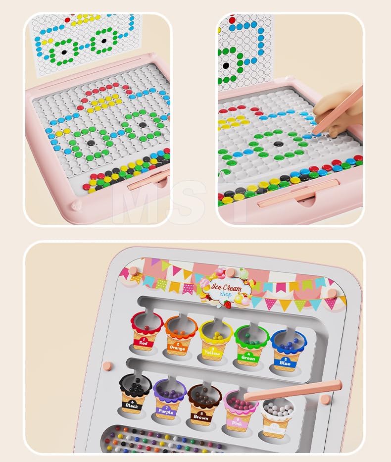 2in1 Magnetic Bead and Color Matching Drawing Board - 134