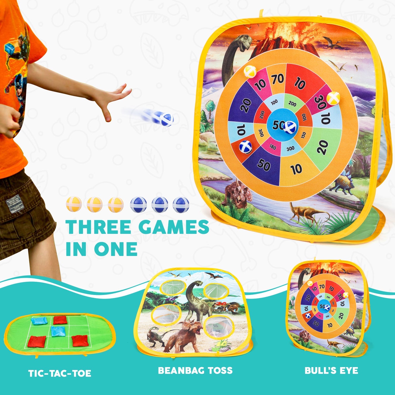 Fidtoy Ocean Bean Bag Toss Game 2 in 1 Outdoor Kids Game
