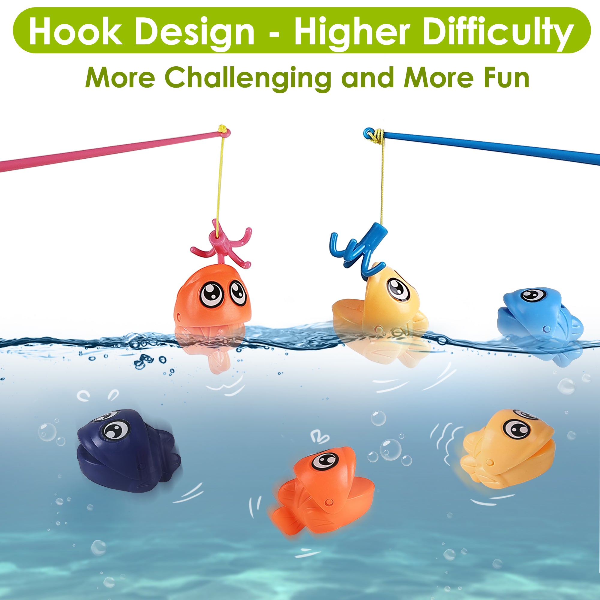 Fidtoy Jeu de Pêche à la Grenouille pour Enfants de 3 Ans et Plus