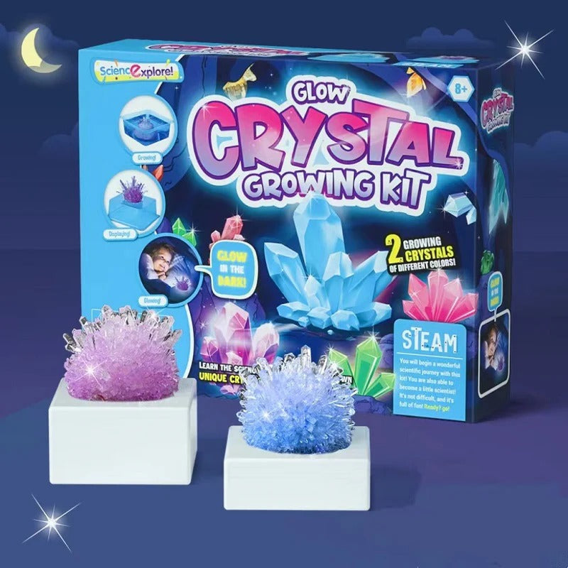 STEAM Science Explore Make Your Own Glow Crystal Growing Kit - 504